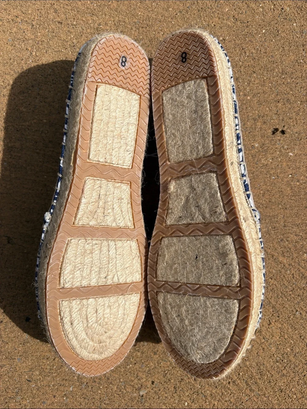 NWT Lily Pulitzer for Target Blue White & Gold Espadrilles Flats Size 8